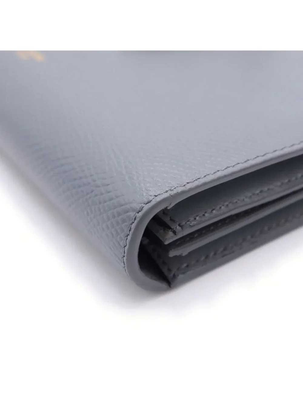 Celine Large Strap Wallet Bifold Gray